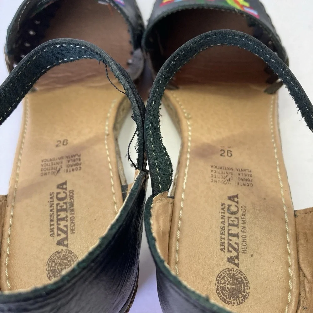 Artesanias Azteca‎ Mexican Wedge Size 9 US/26 MX Boho- Hippie Huarache Mexicano